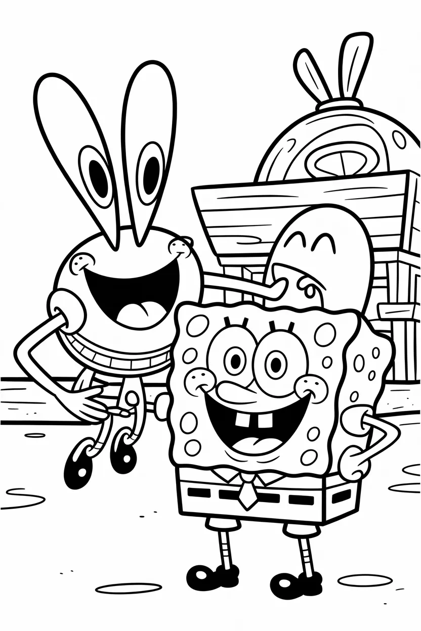 Spongebob krabby patty - Spongebob Coloring Pages Free Printable