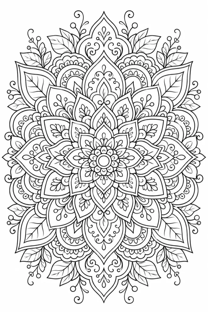 Stress relief Design 1 - Stress Relief Coloring Pages Free Printable for Adults (2)