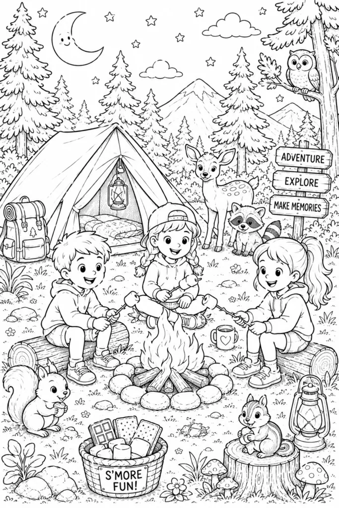 Summer beach Design 2 - Summer and Beach Coloring Pages Free Printable