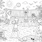 Summer and Beach Coloring Pages Free Printable