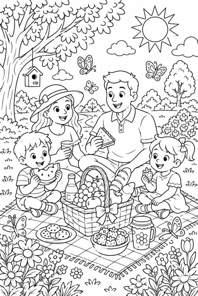 Summer Design 1 - Summer Coloring Pages Free Printable for Kids - Vacation (2)