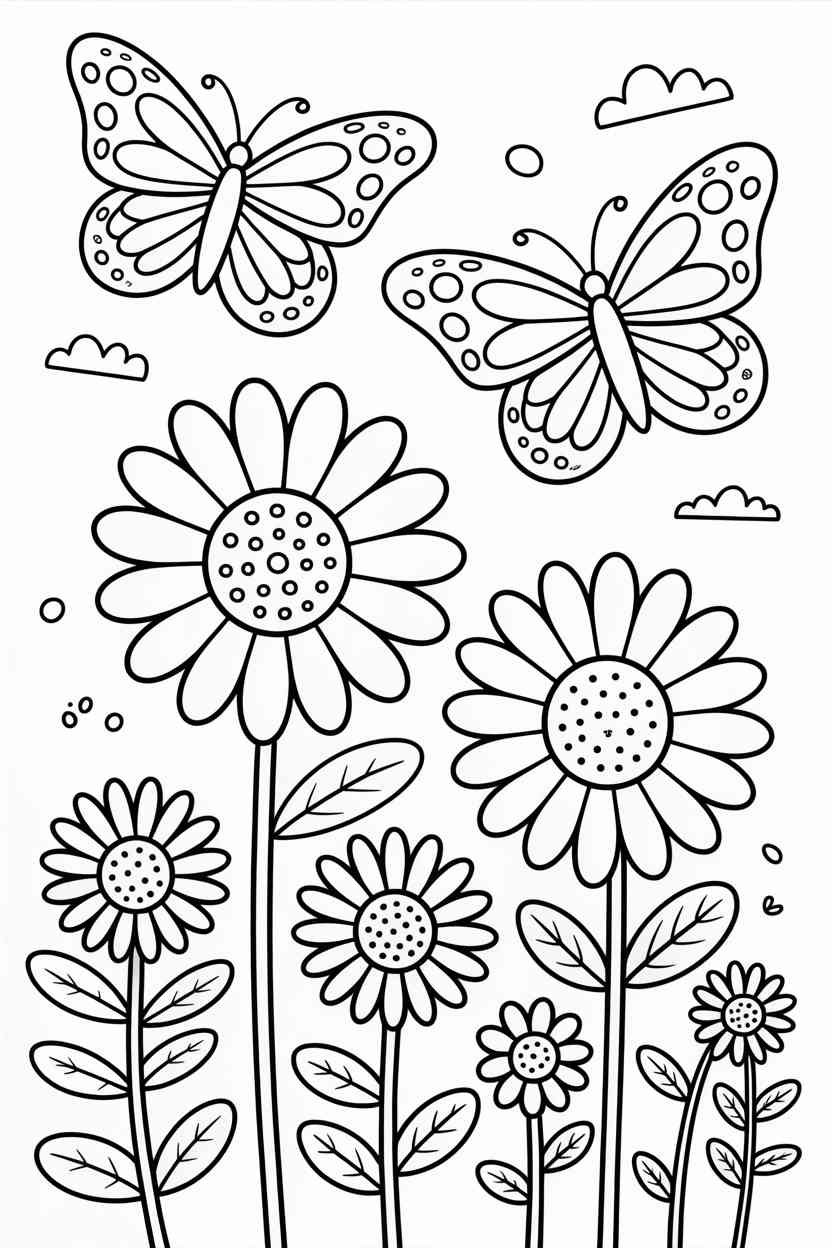 Sunflowers - Sunflowers Coloring Pages Free Printable – Bright, Happy Art Time for Kids! (3)