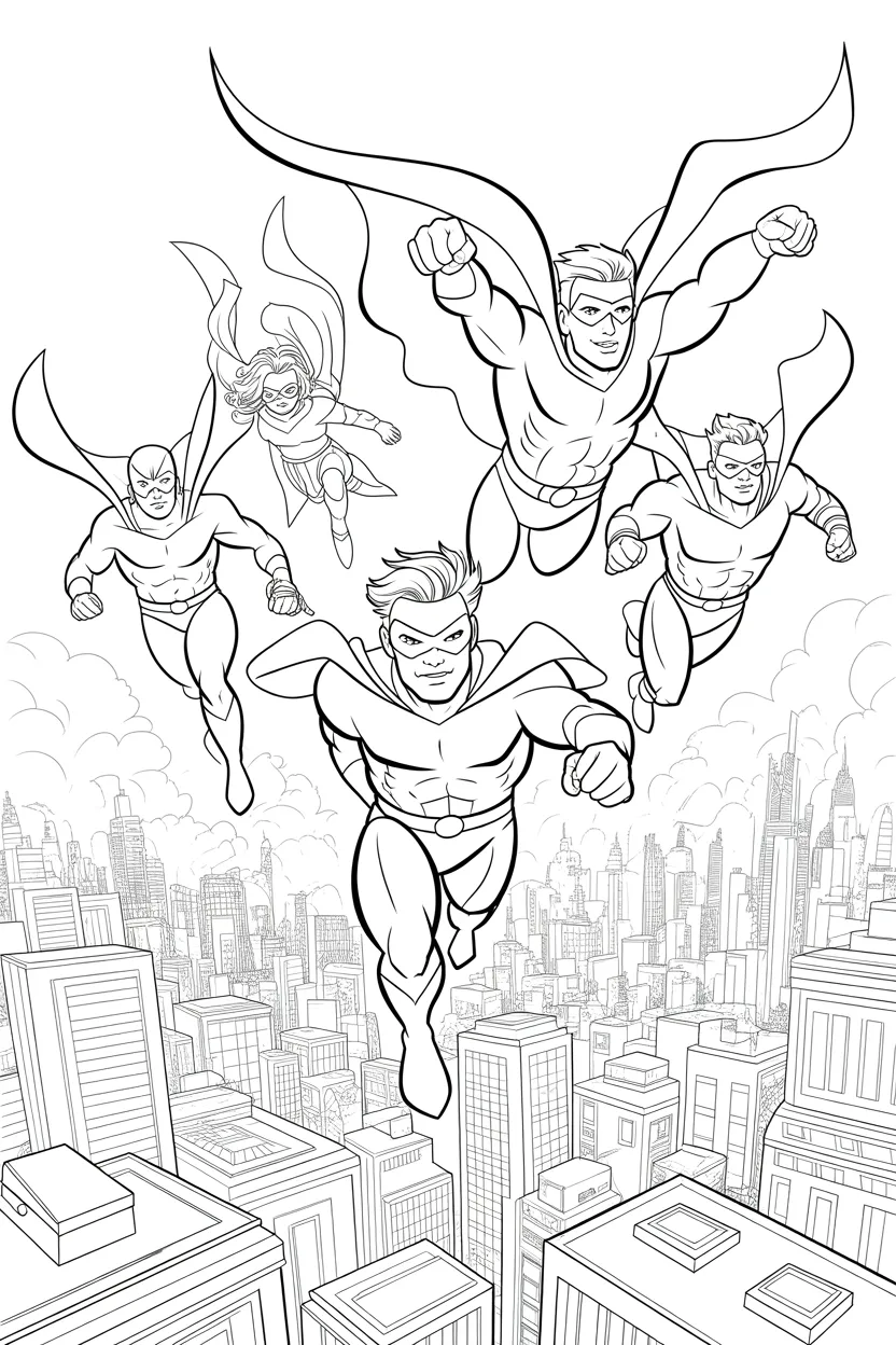 Superhero squad Design 1 - Superhero Squad Coloring Pages Free Printable