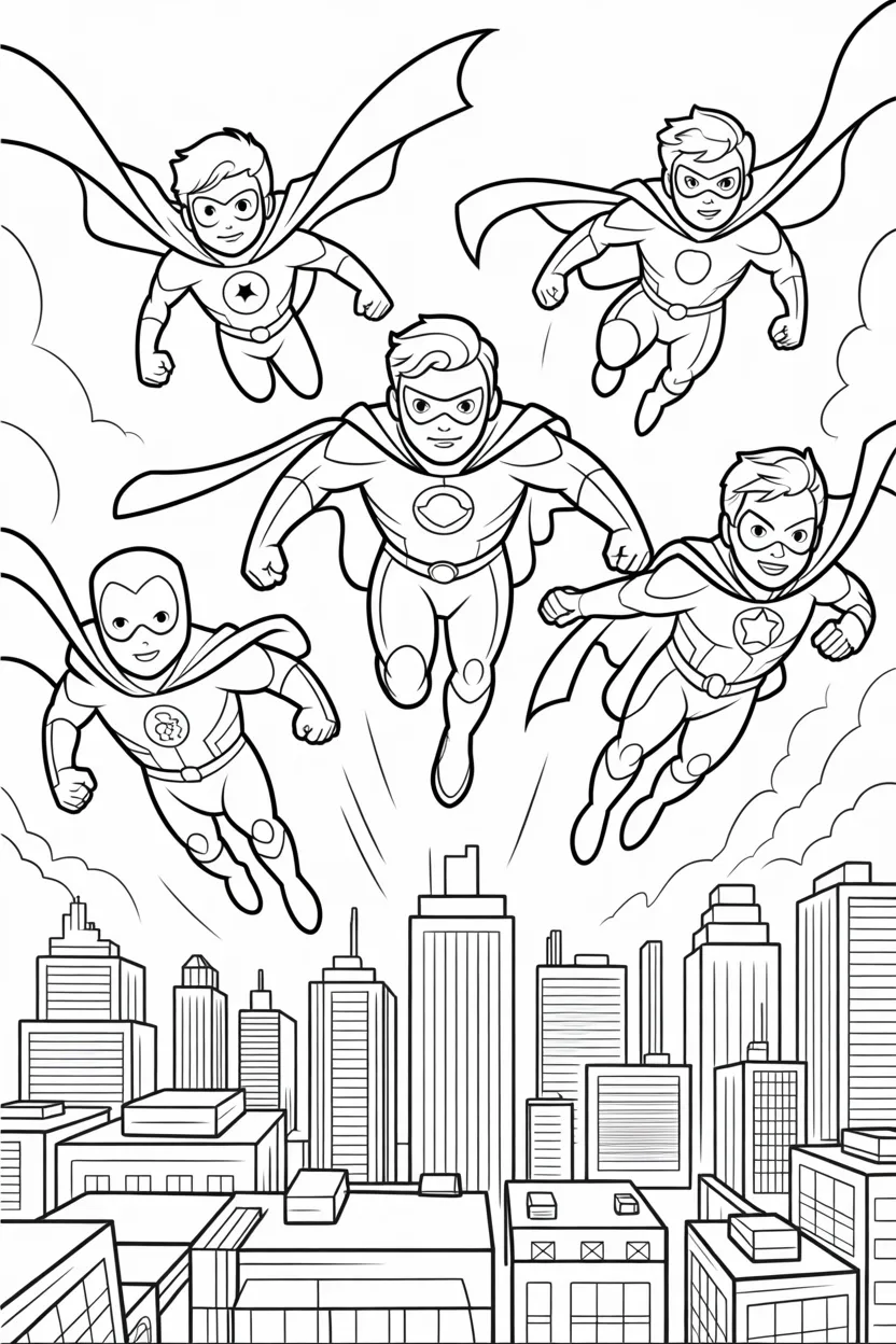 Superhero squad Design 2 - Superhero Squad Coloring Pages Free Printable
