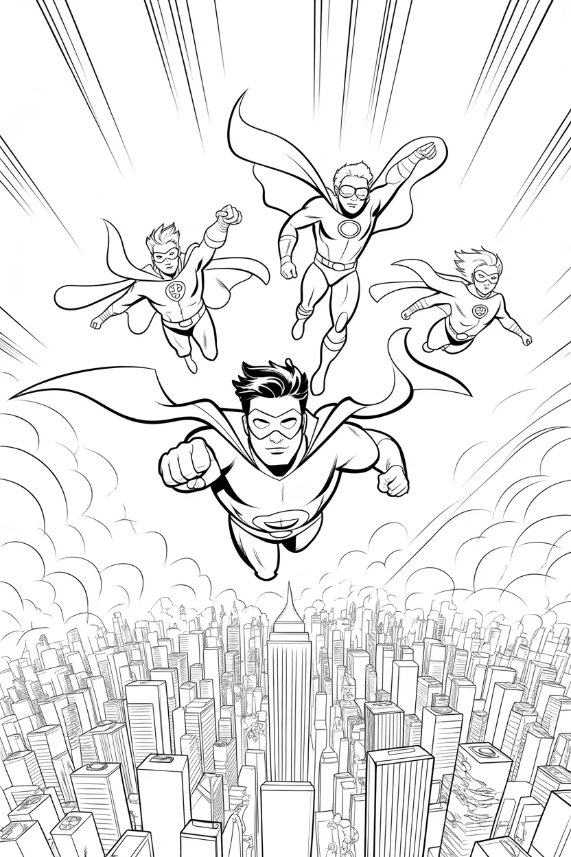 Superhero squad Design 3 - Superhero Squad Coloring Pages Free Printable