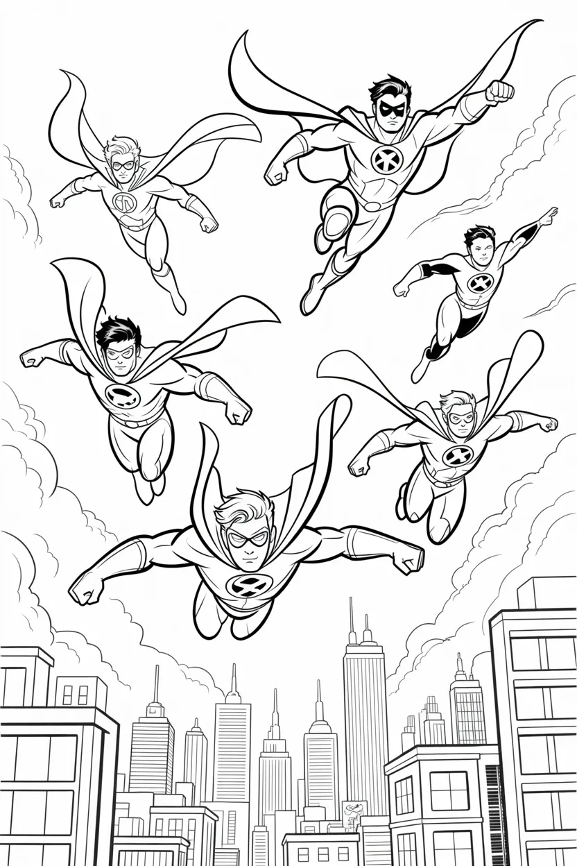 Superhero squad Design 4 - Superhero Squad Coloring Pages Free Printable