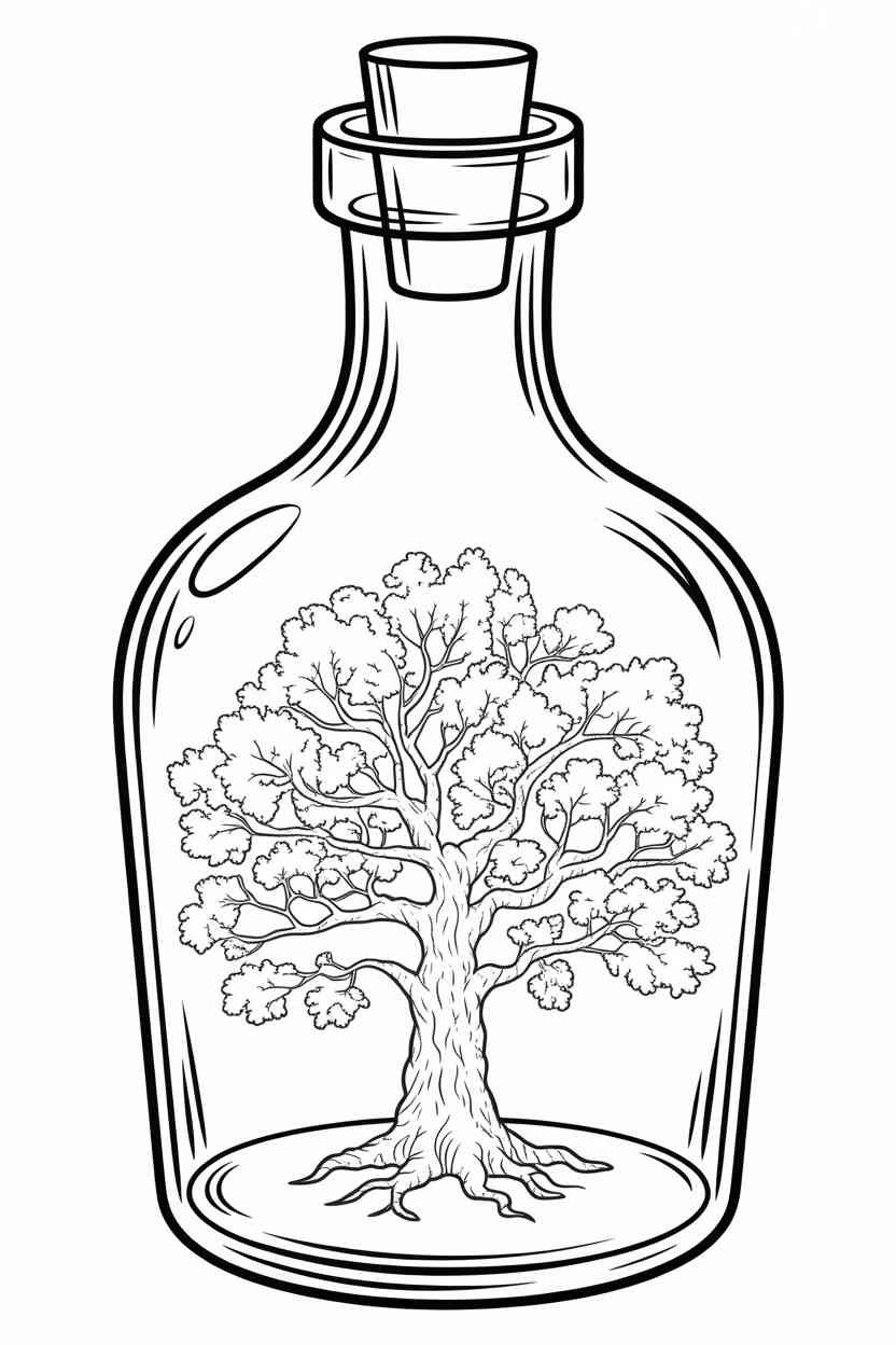 Tree - Tree Coloring Pages Free Printable – Nature-Inspired Fun for Kids & Adults