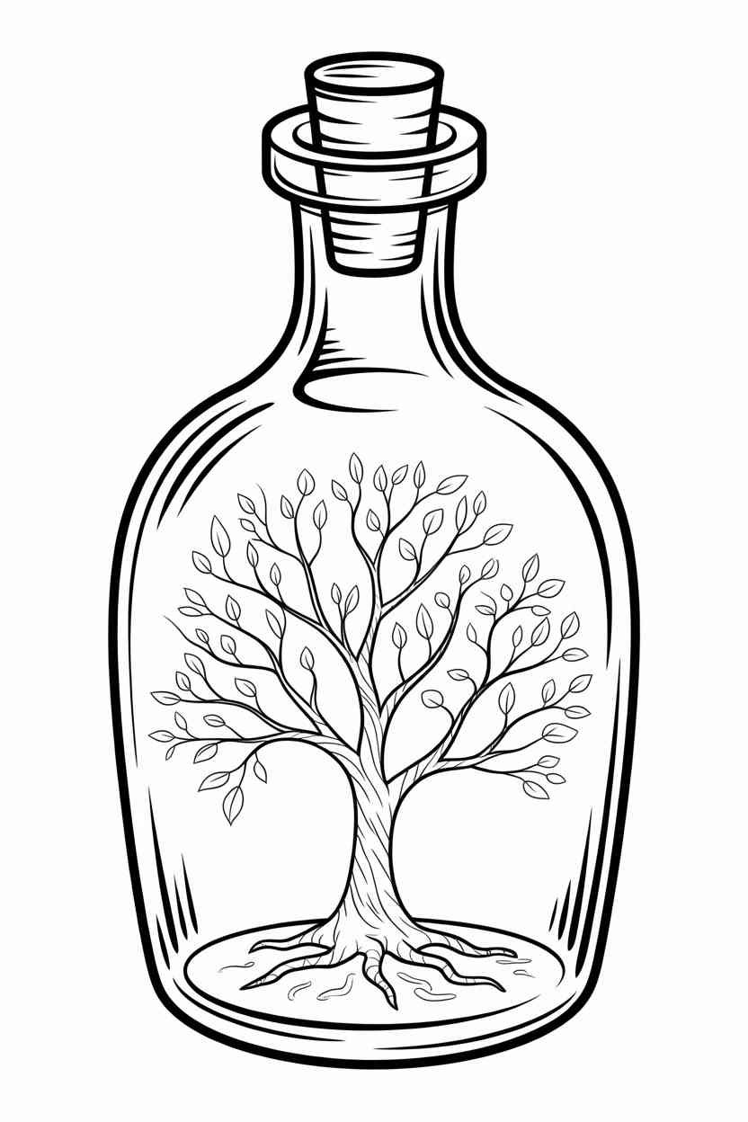 Tree - Tree Coloring Pages Free Printable – Nature-Inspired Fun for Kids & Adults (2)