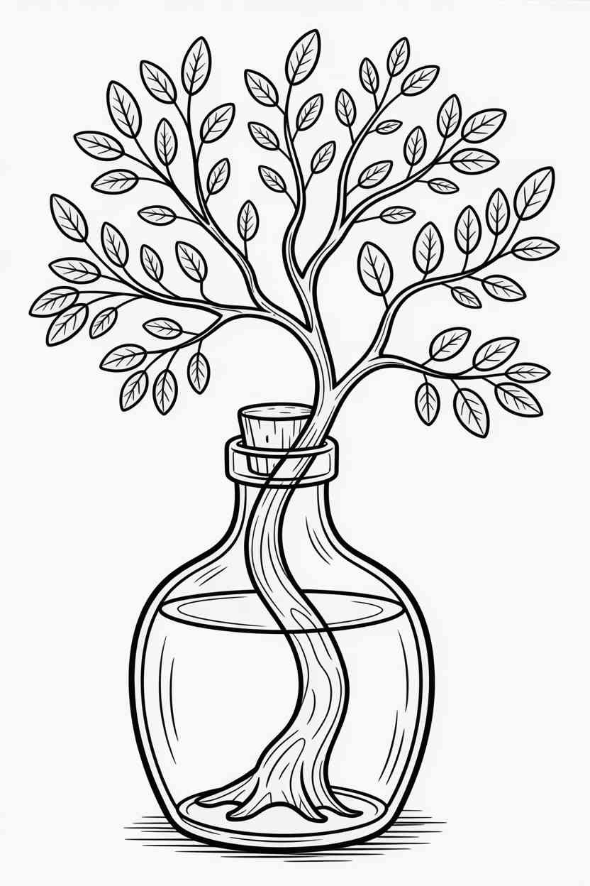 Tree - Tree Coloring Pages Free Printable – Nature-Inspired Fun for Kids & Adults (3)