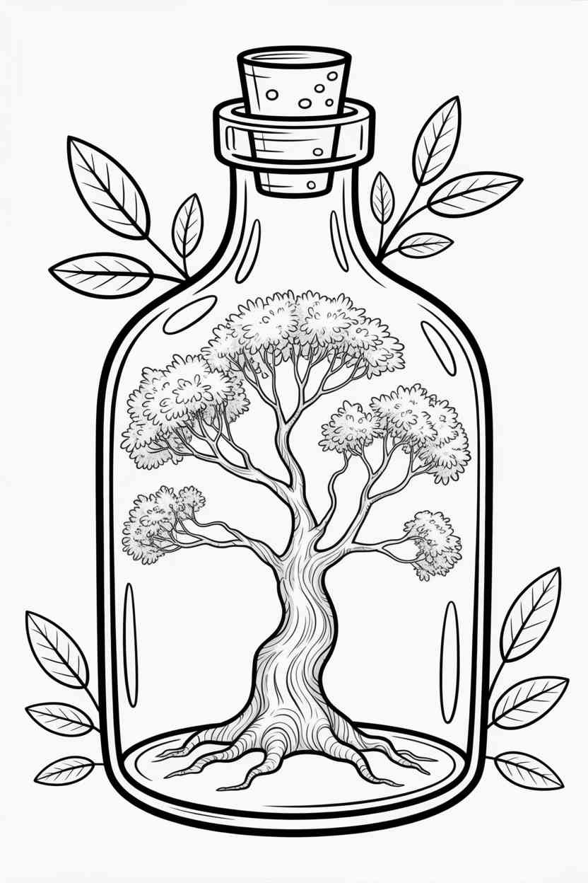 Tree - Tree Coloring Pages Free Printable – Nature-Inspired Fun for Kids & Adults (4)