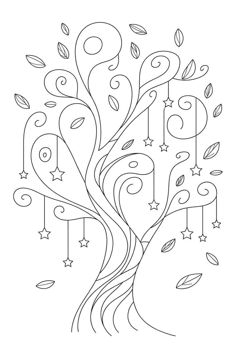 Trendy tree - Trendy Tree Coloring Pages Free Printable