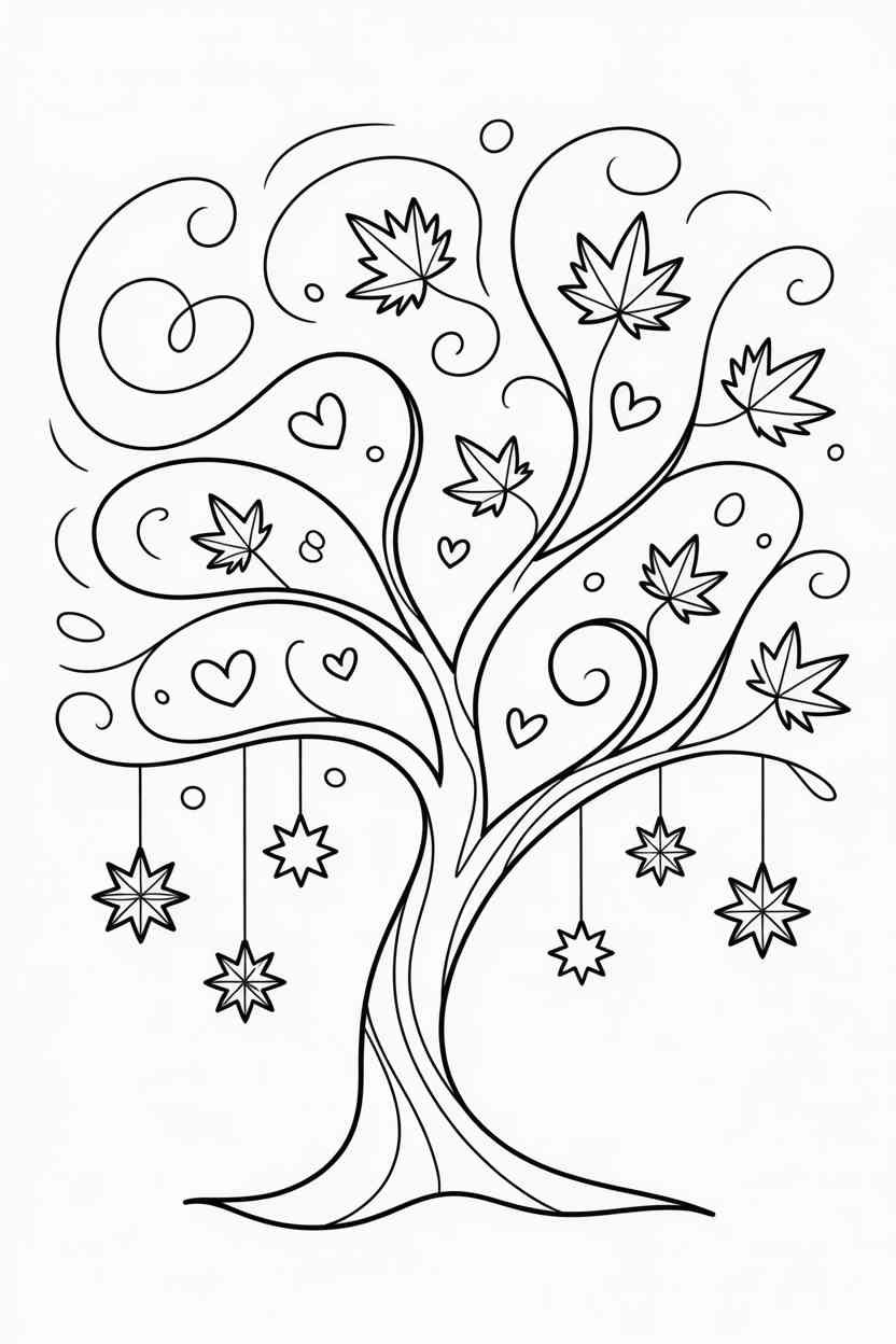 Trendy tree - Trendy Tree Coloring Pages Free Printable (3)