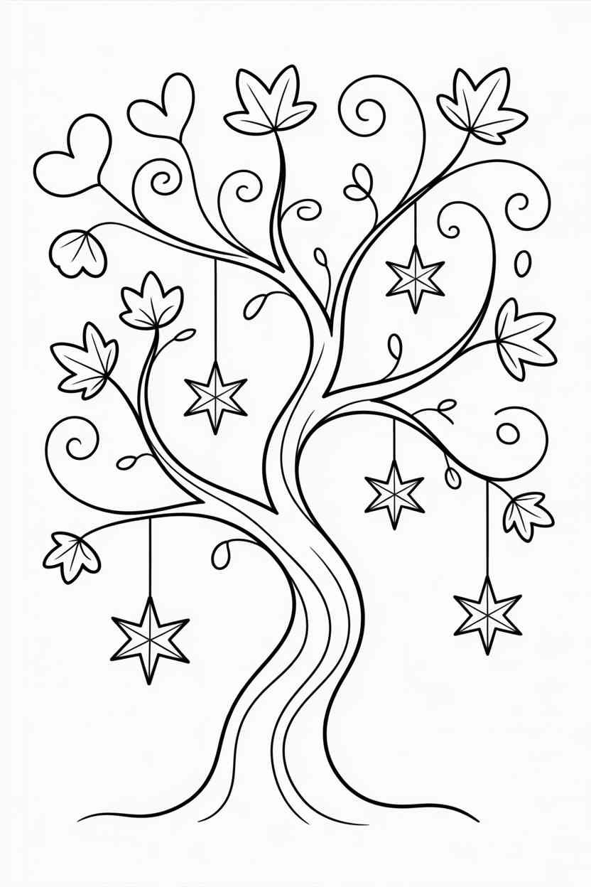 Trendy tree - Trendy Tree Coloring Pages Free Printable (4)