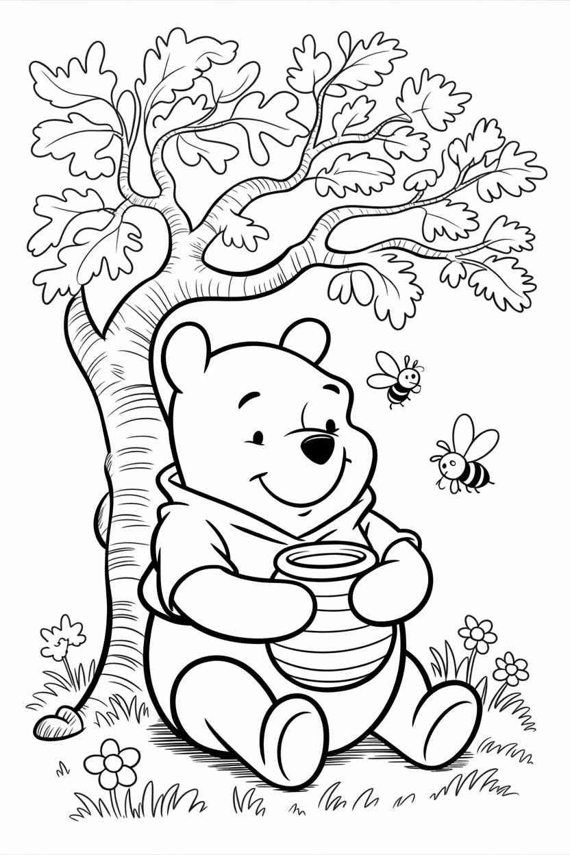 Winnie pooh - Winnie the Pooh Coloring Pages Free Printable – Fun, Calm, and Creative Time for Kids (2)