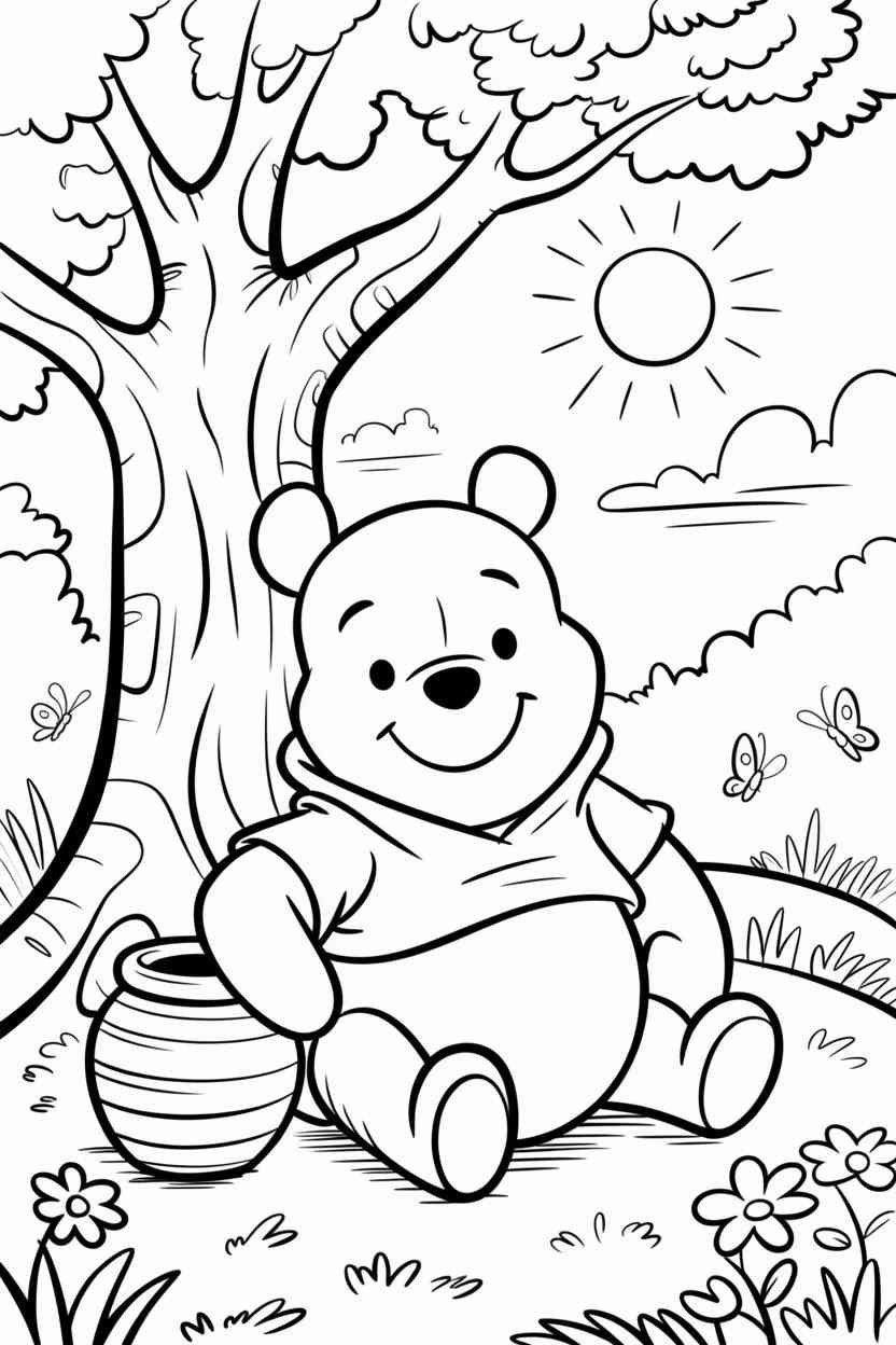 Winnie pooh - Winnie the Pooh Coloring Pages Free Printable – Fun, Calm, and Creative Time for Kids (3)