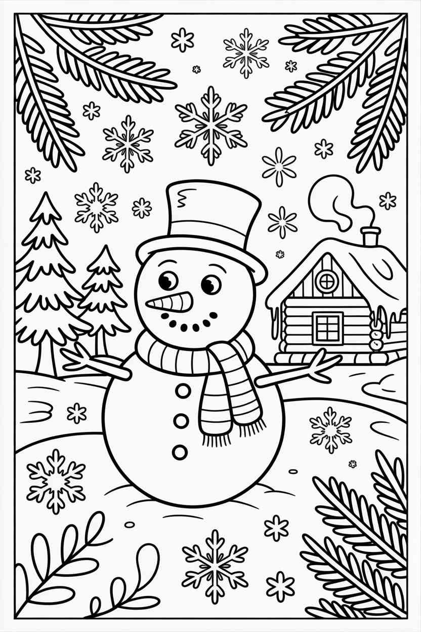 Winter ice skating - Winter Coloring Pages Free Printable for All Ages