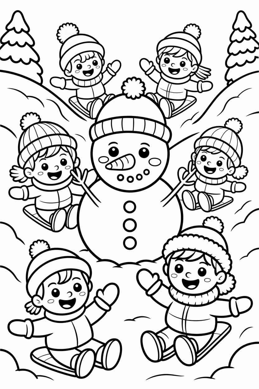 Winter icicles - Winter Coloring Pages Free Printable for All Ages