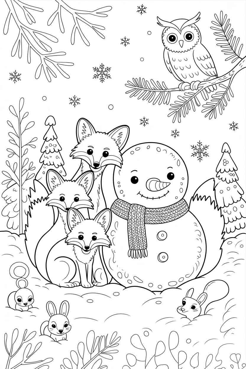 Winter mittens - Winter Coloring Pages Free Printable for All Ages